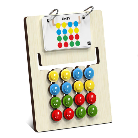 Kids Montessori Slide Puzzle I Color & Pattern Matching Learning Toys for Kids 4-8 Years I Birthday Gift for Boys & Girls I Educational Activity Toy for 4,5,6,7,8 I Travel Friendly